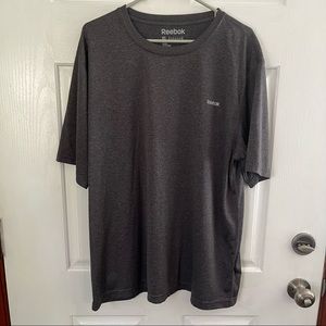Reebok charcoal gray playdry tee shirt
